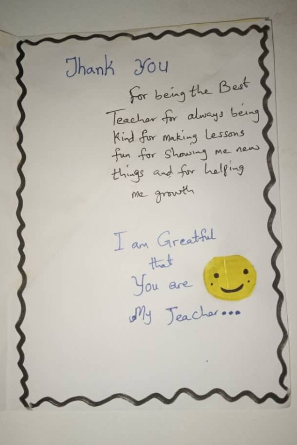 unique beautiful handmade Teachers' Day card