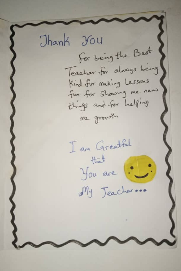 unique beautiful handmade Teachers' Day card