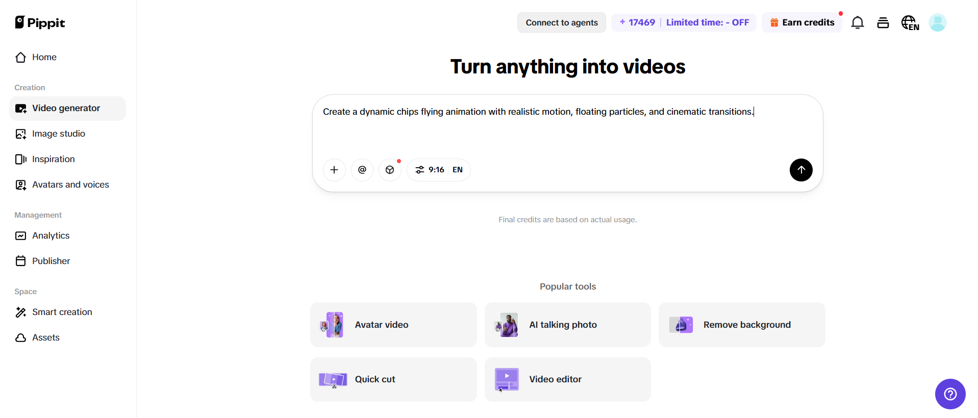 Open “Video Genenrator”