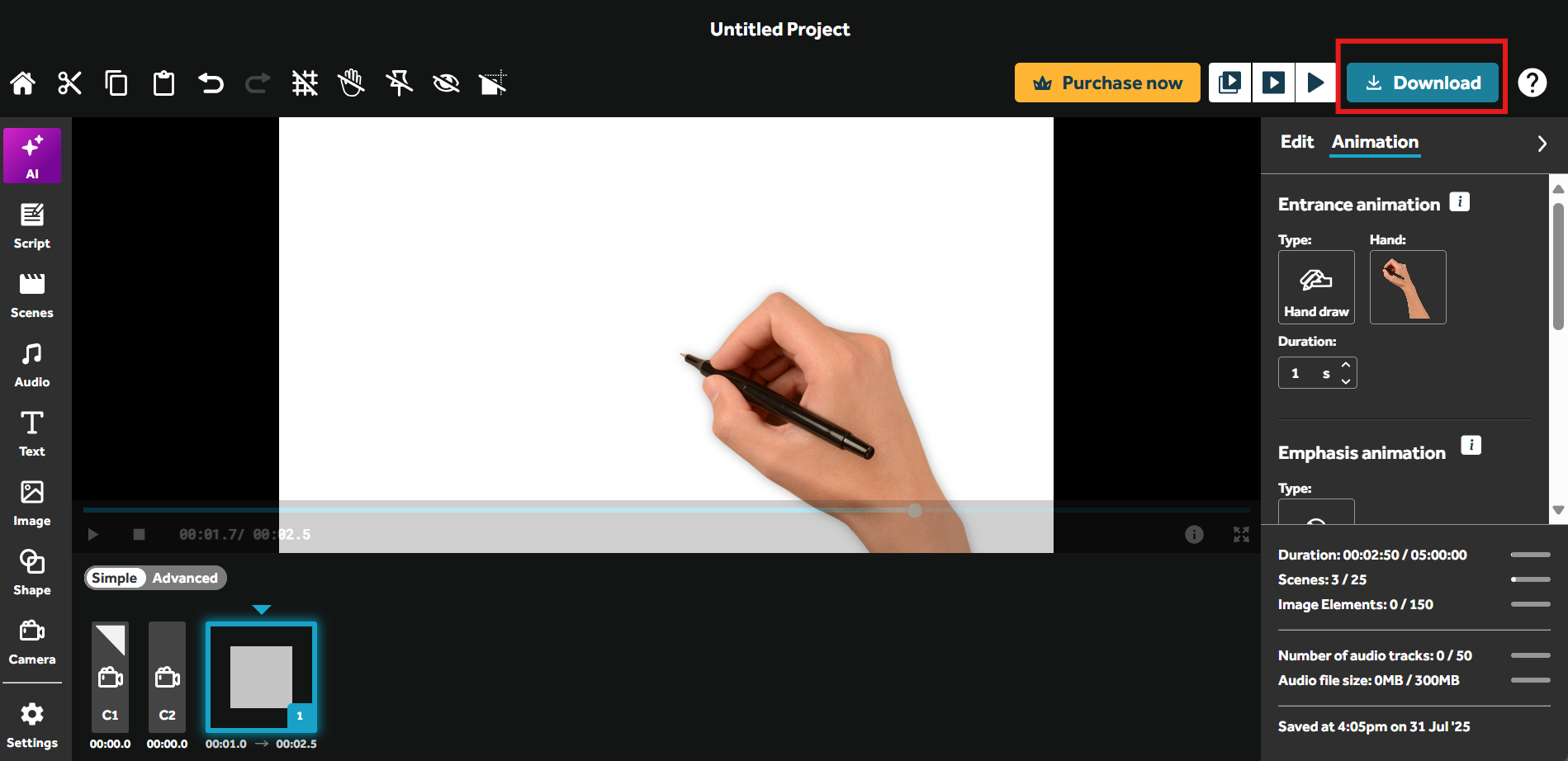 Motion graphics video
