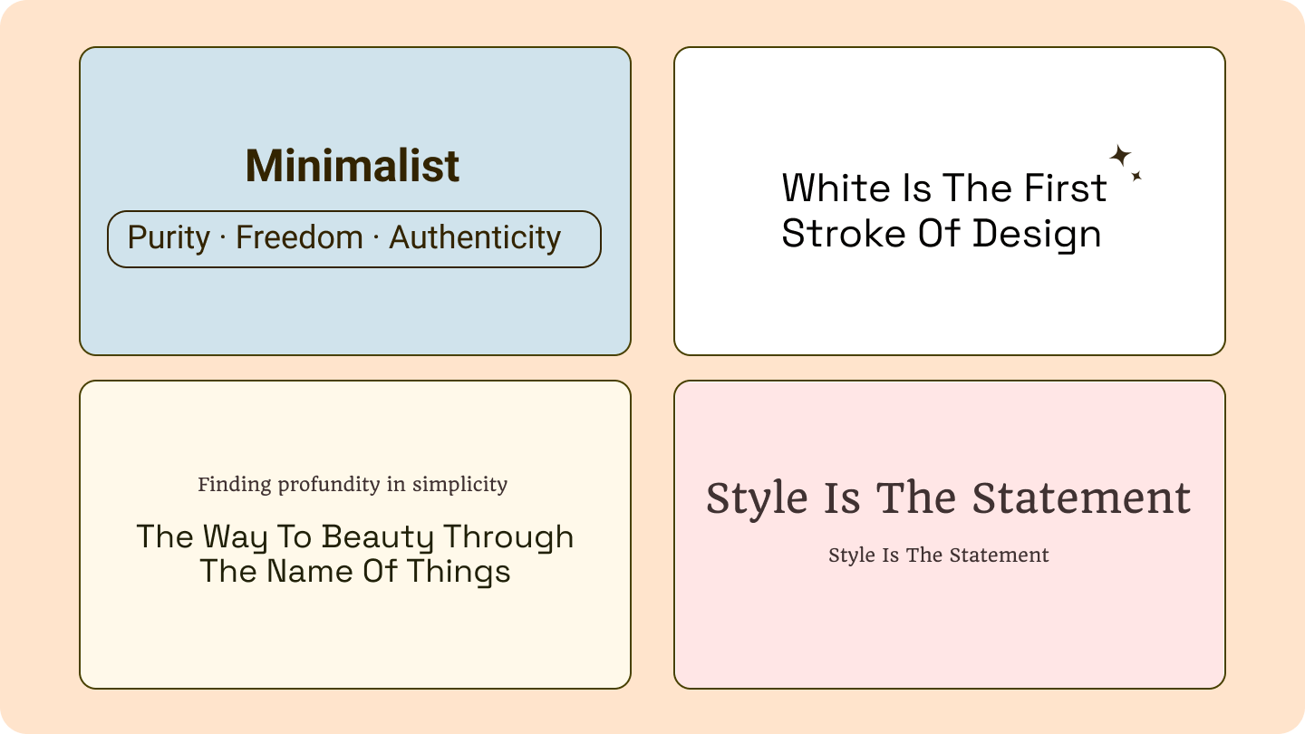 minimal typography