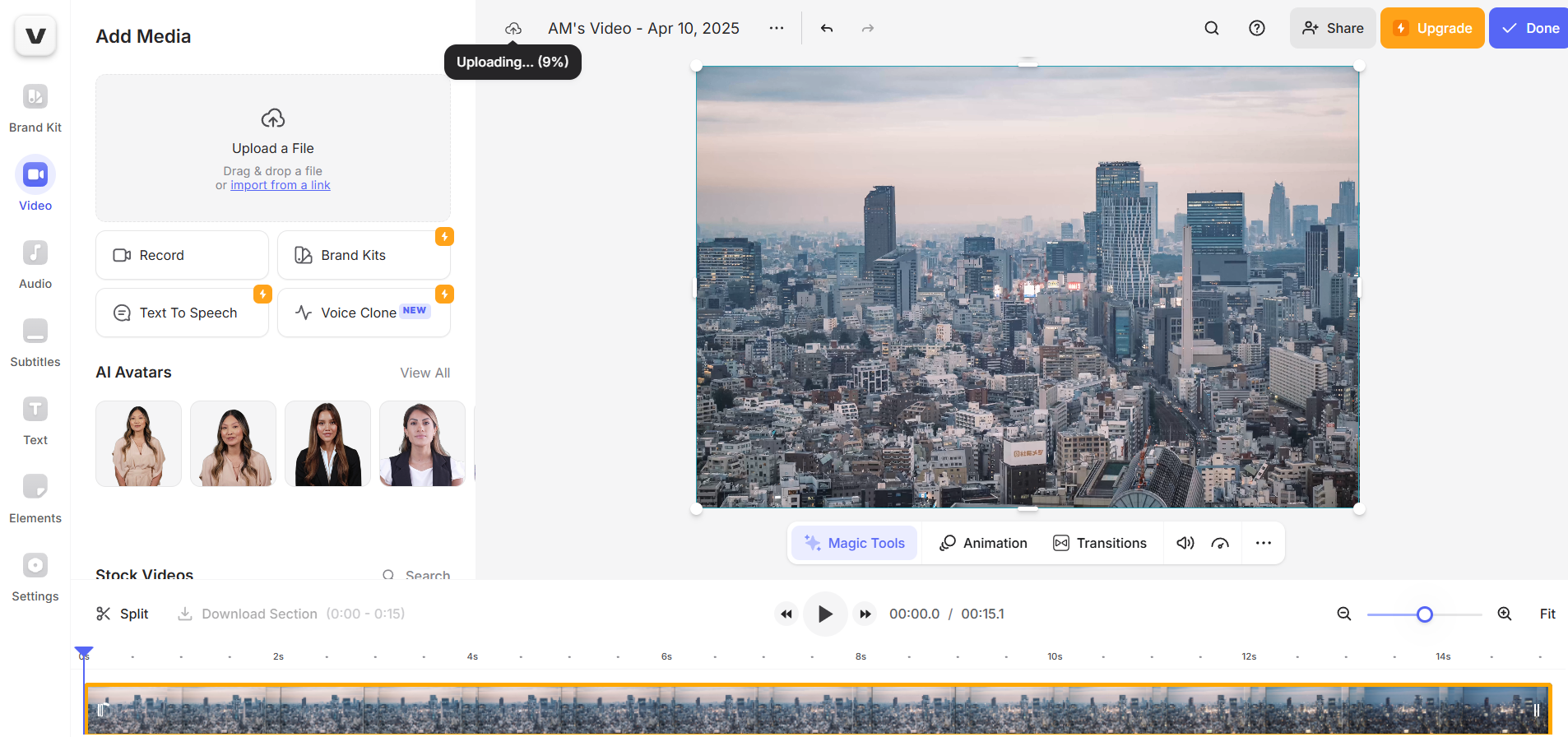 Interface VEED.IO