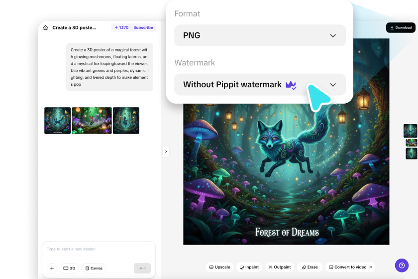 Mengeksport poster 3D