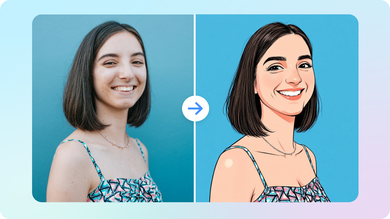 karikatur ai dari foto