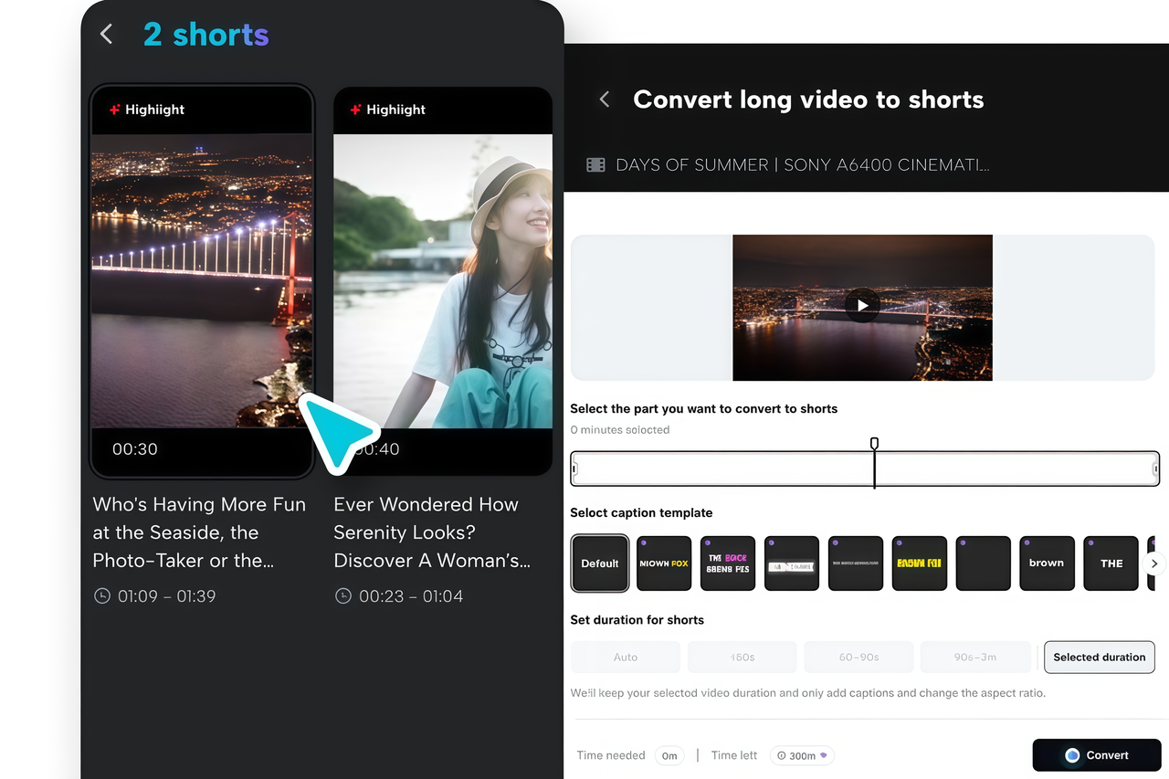 Genereer korte clips