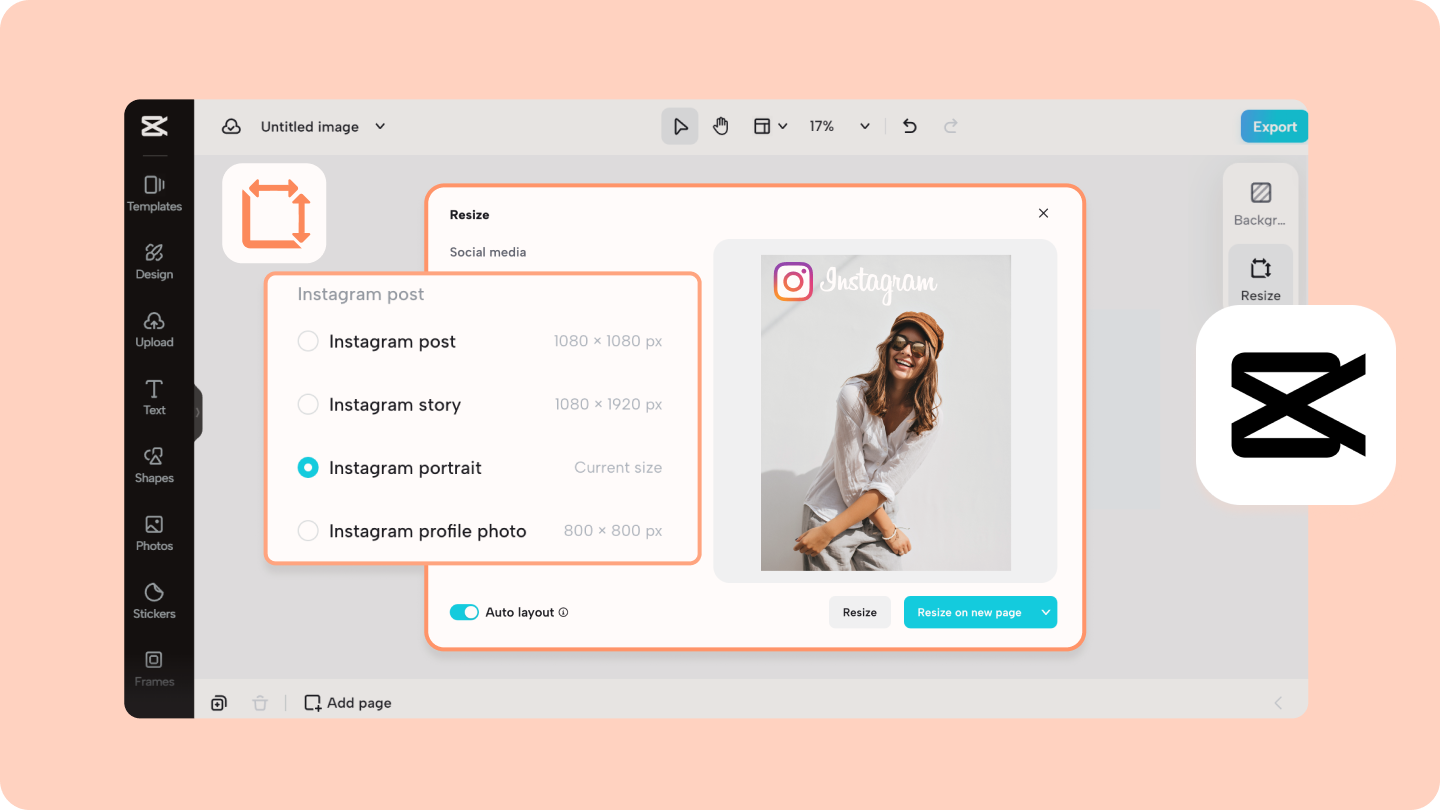 Kích thước chân dung Instagram