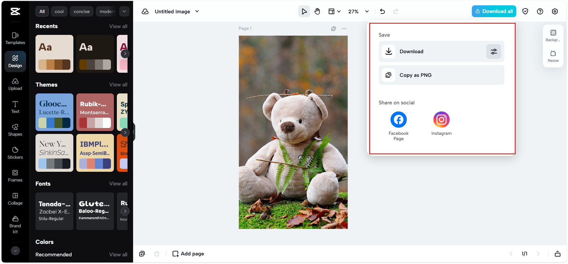 Export your converted image