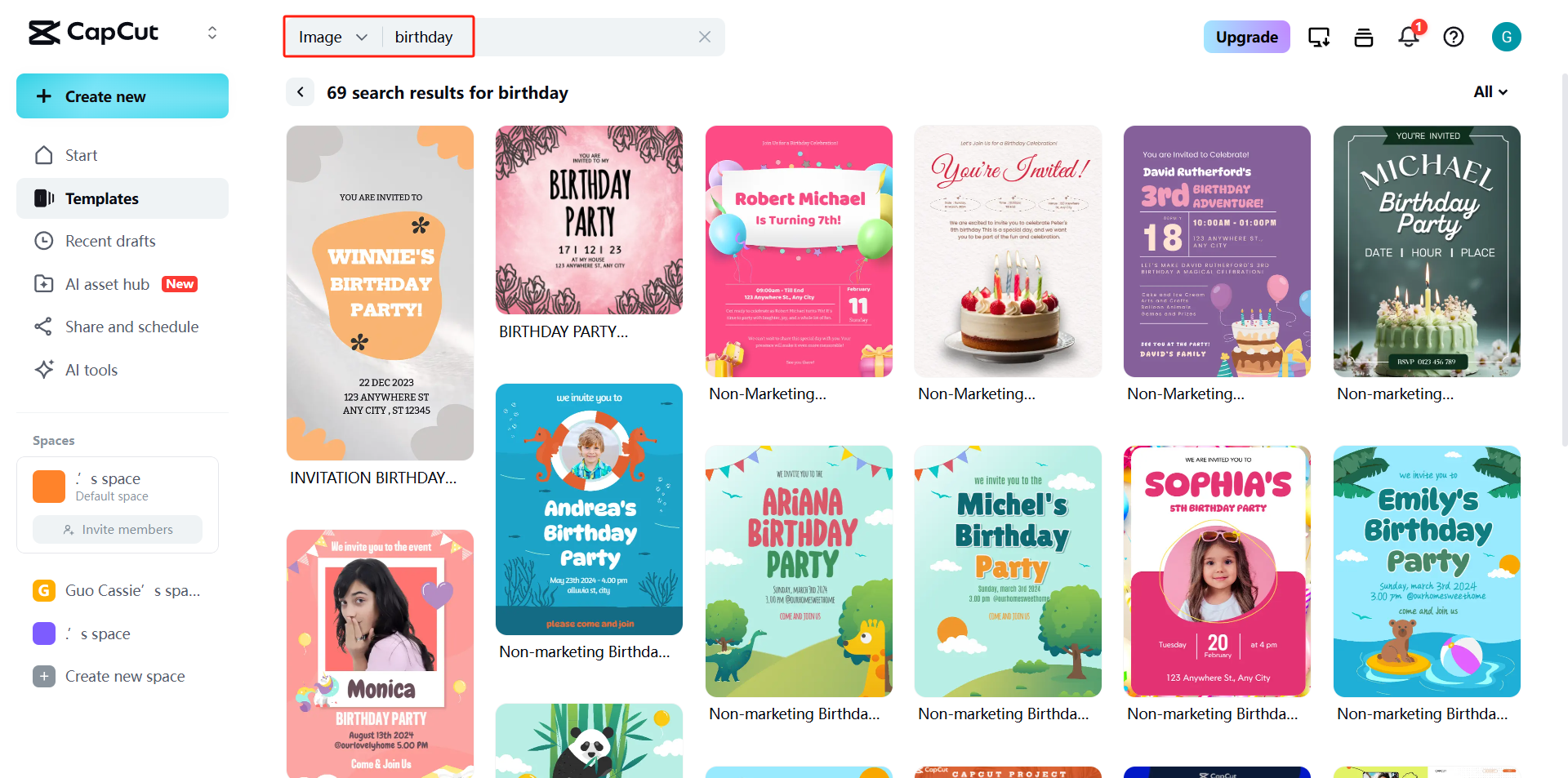 Select your poster template