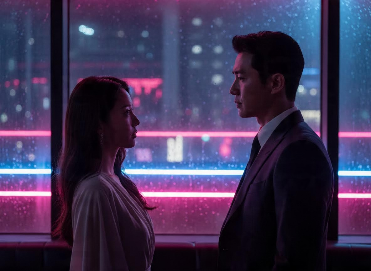 Prompt for an intense K-Pop drama scene