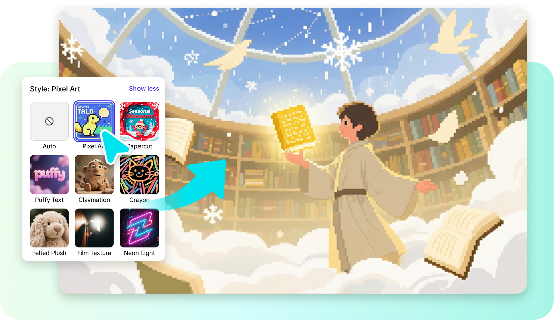 Широкий спектр стилей для генерации визуалов