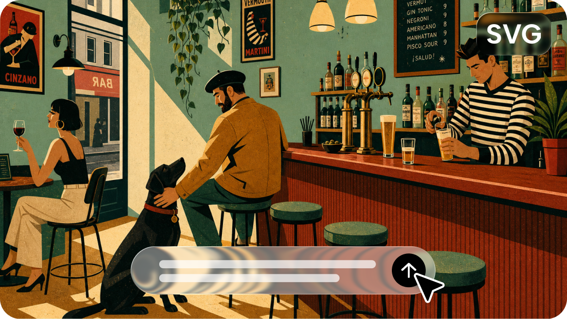 Create scalable vector art from prompts