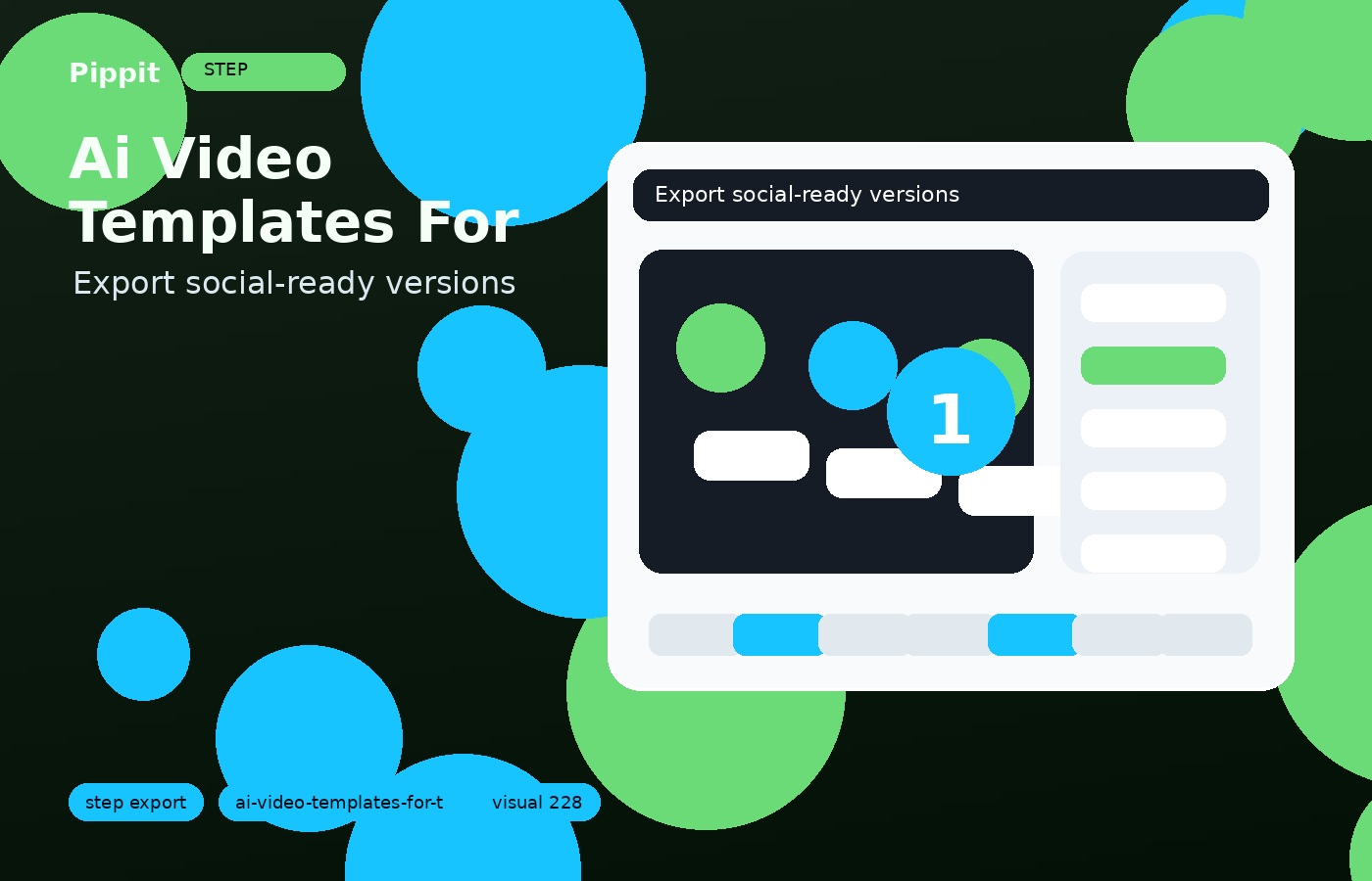 ai video templates for tiktok export and variants workflow in Pippit