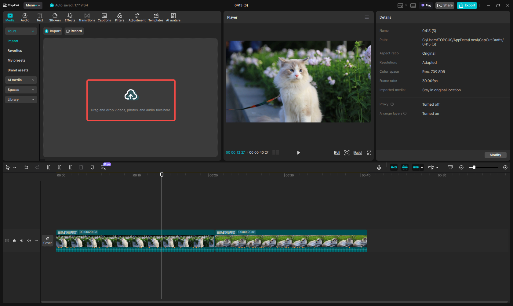 Medyanızı içe aktarın