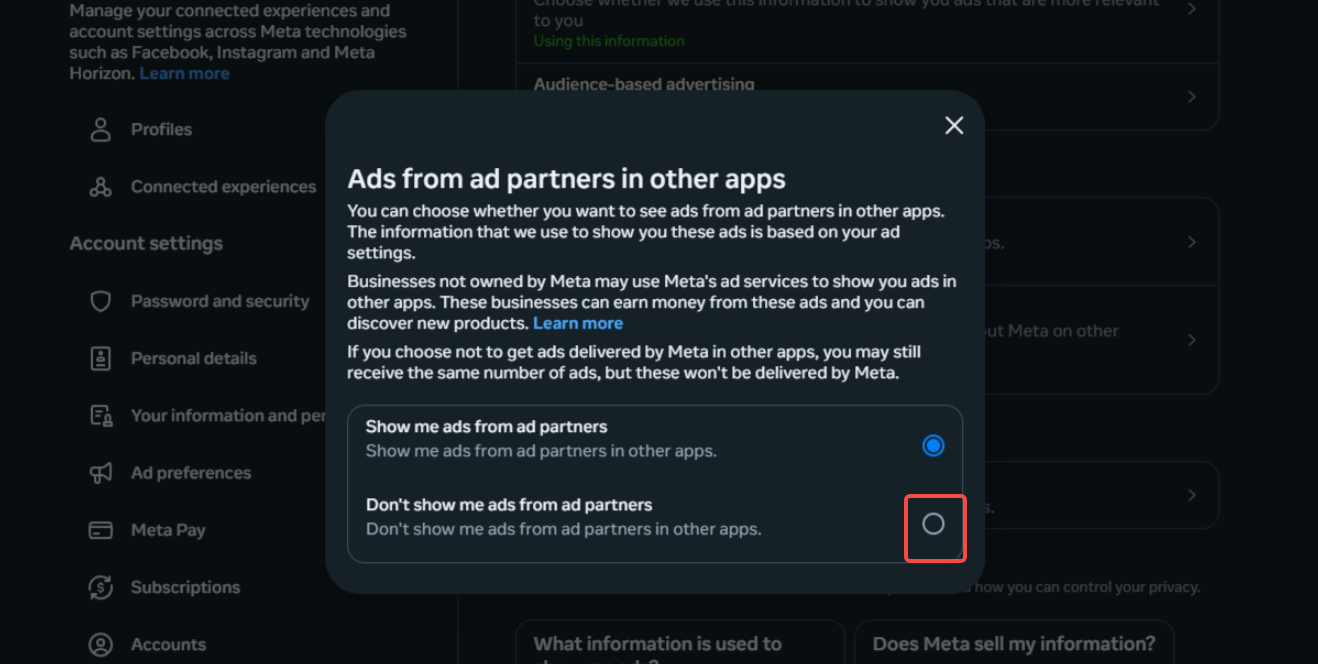Annonser från partners alternativ