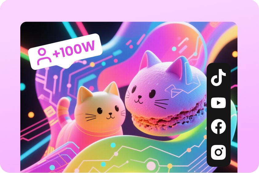 vídeo de gato com IA para visualizações