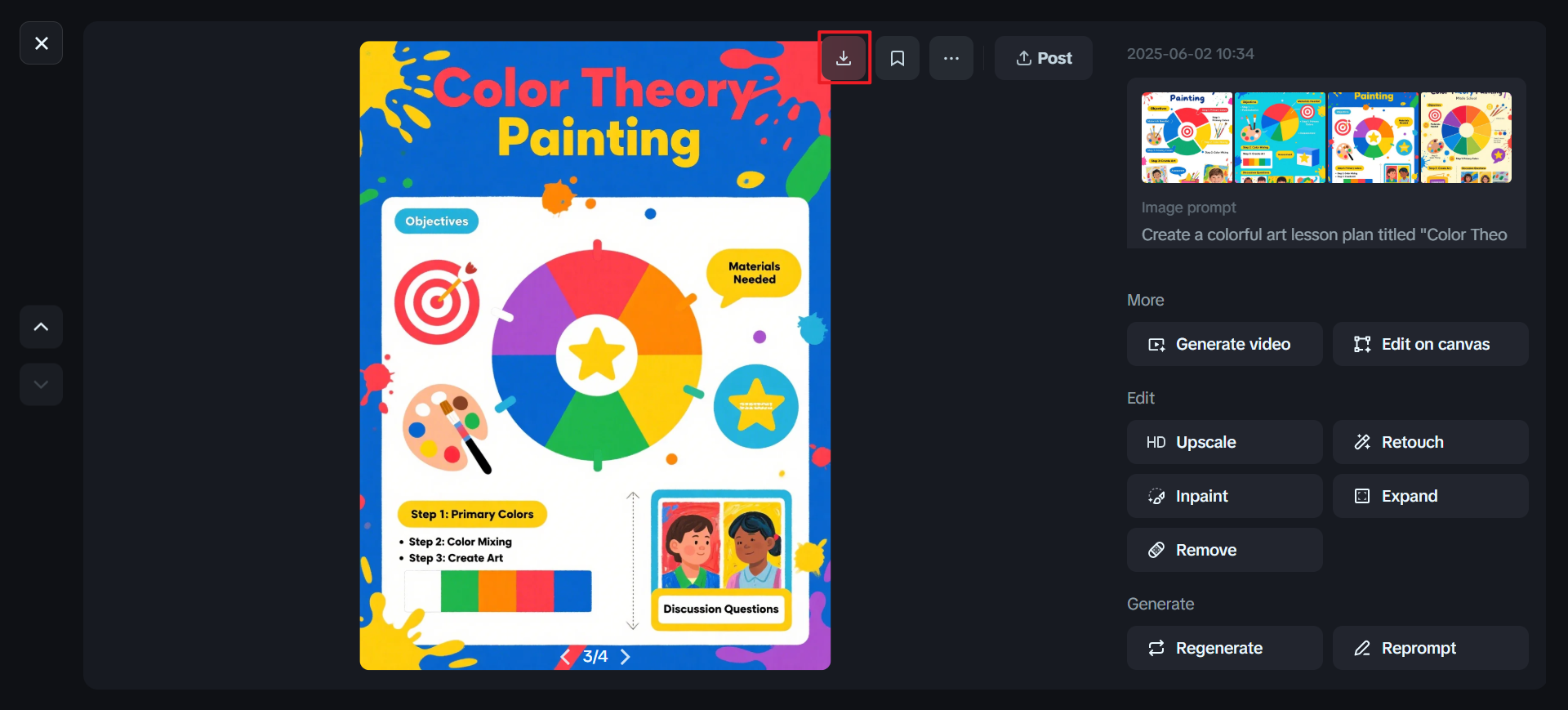 art class plan