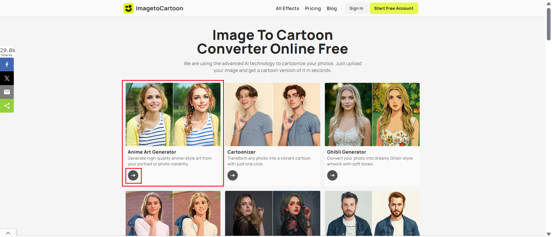 make an anime profile picture