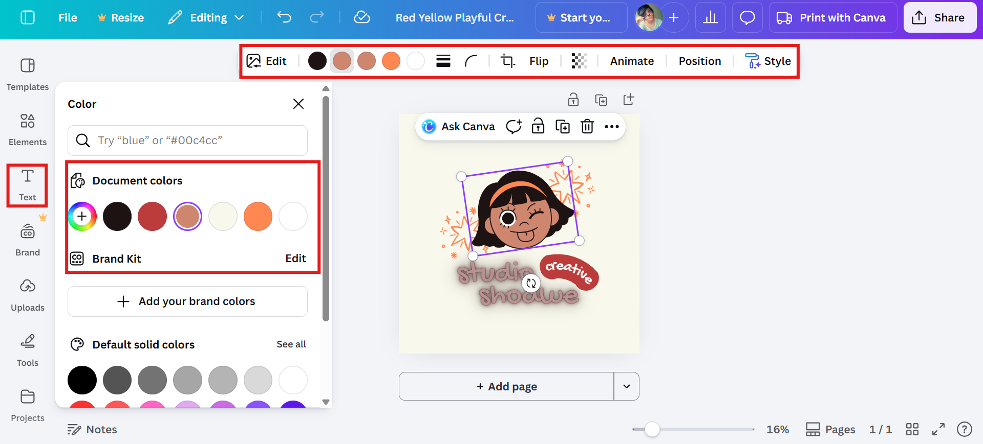 Customize the design to match your preferences