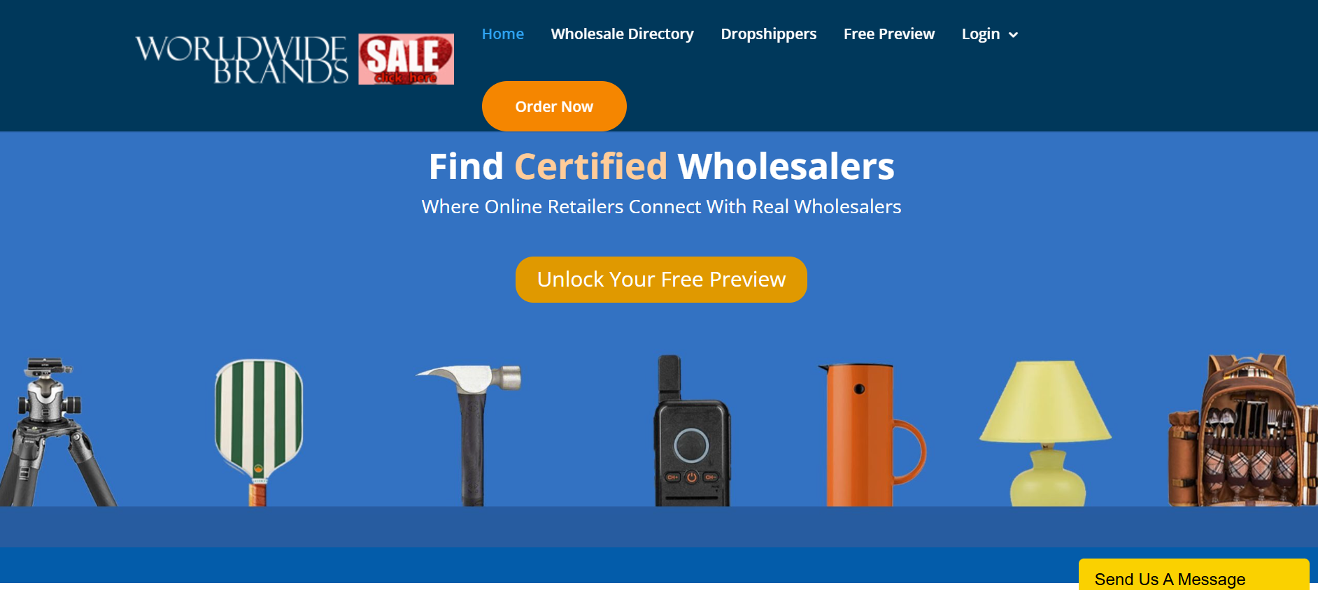 Worldwide brands dropshipping interface