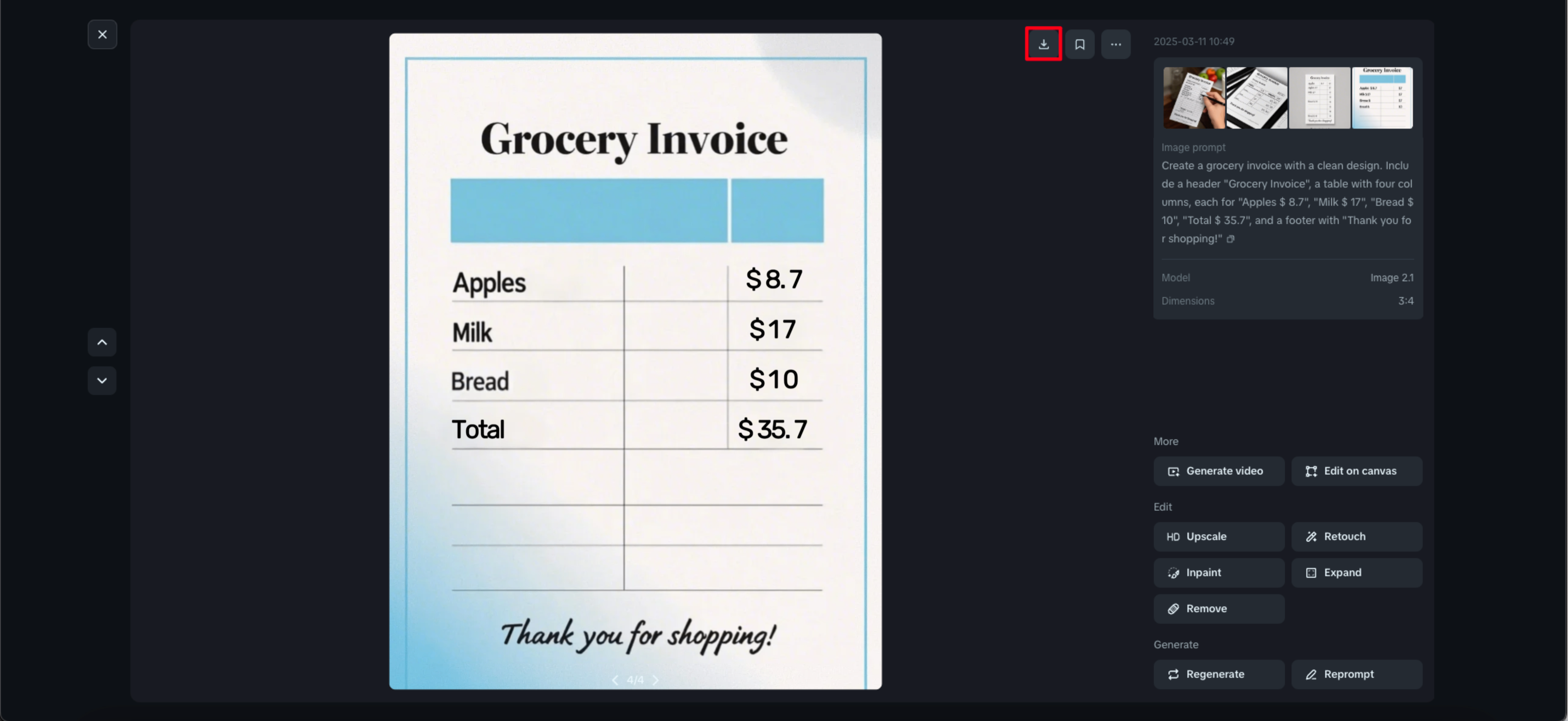 create fake invoice