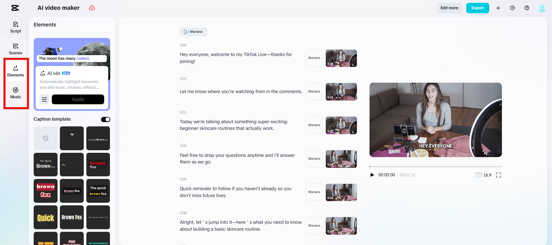 Növelje élményt feliratokkal és zenével