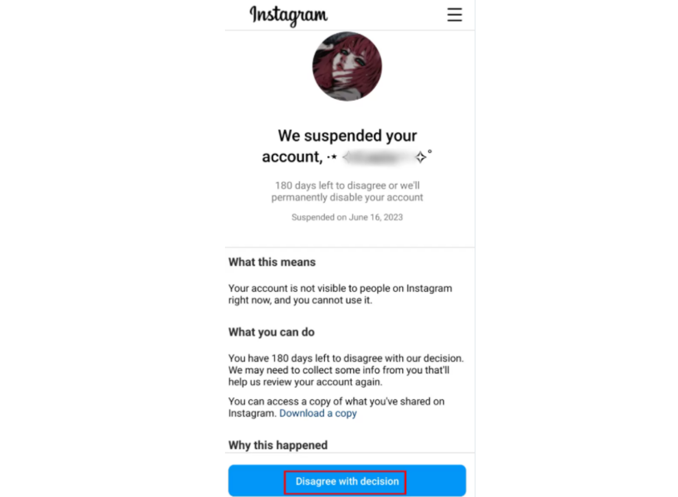 Showing how to recover deleted account from Instagram