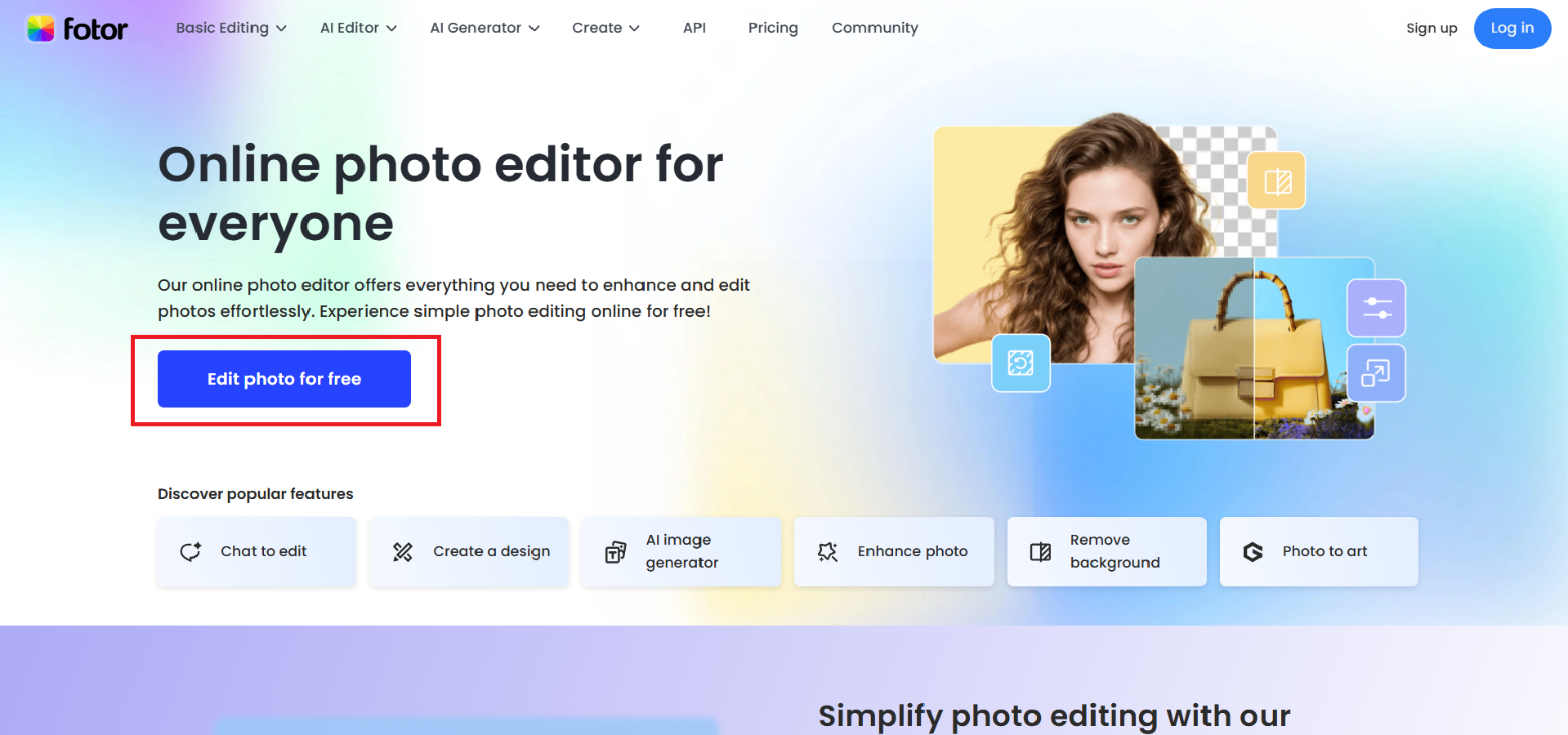 Open the photo editor