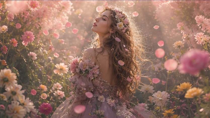 Flower Field AI Prompts example 6
