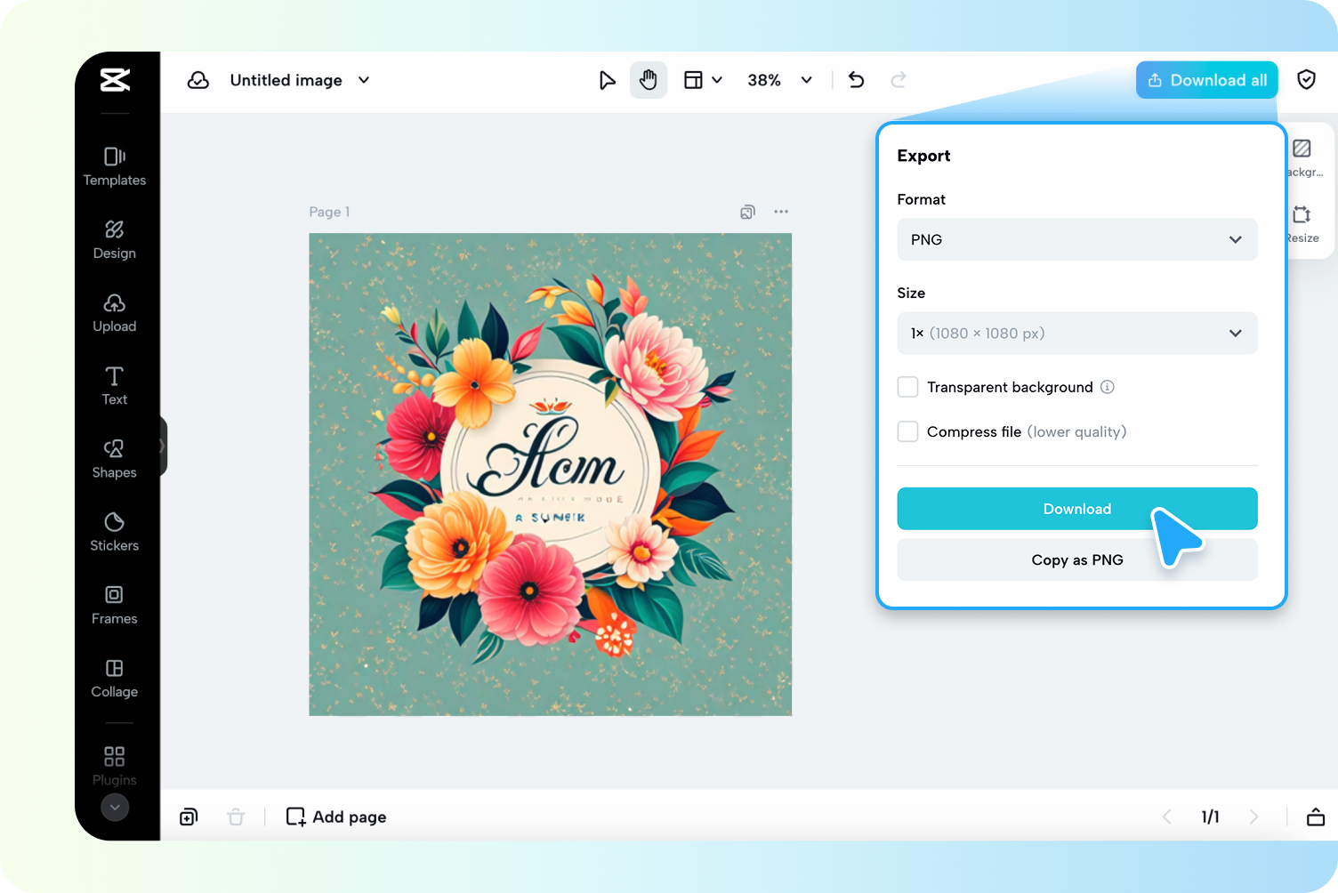Edit and export your brand logo