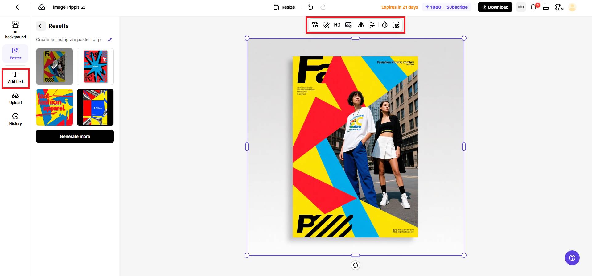 Customize with AI editing tools