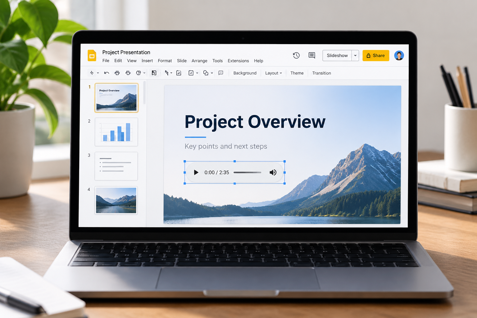 Can you add audio to Google Slides