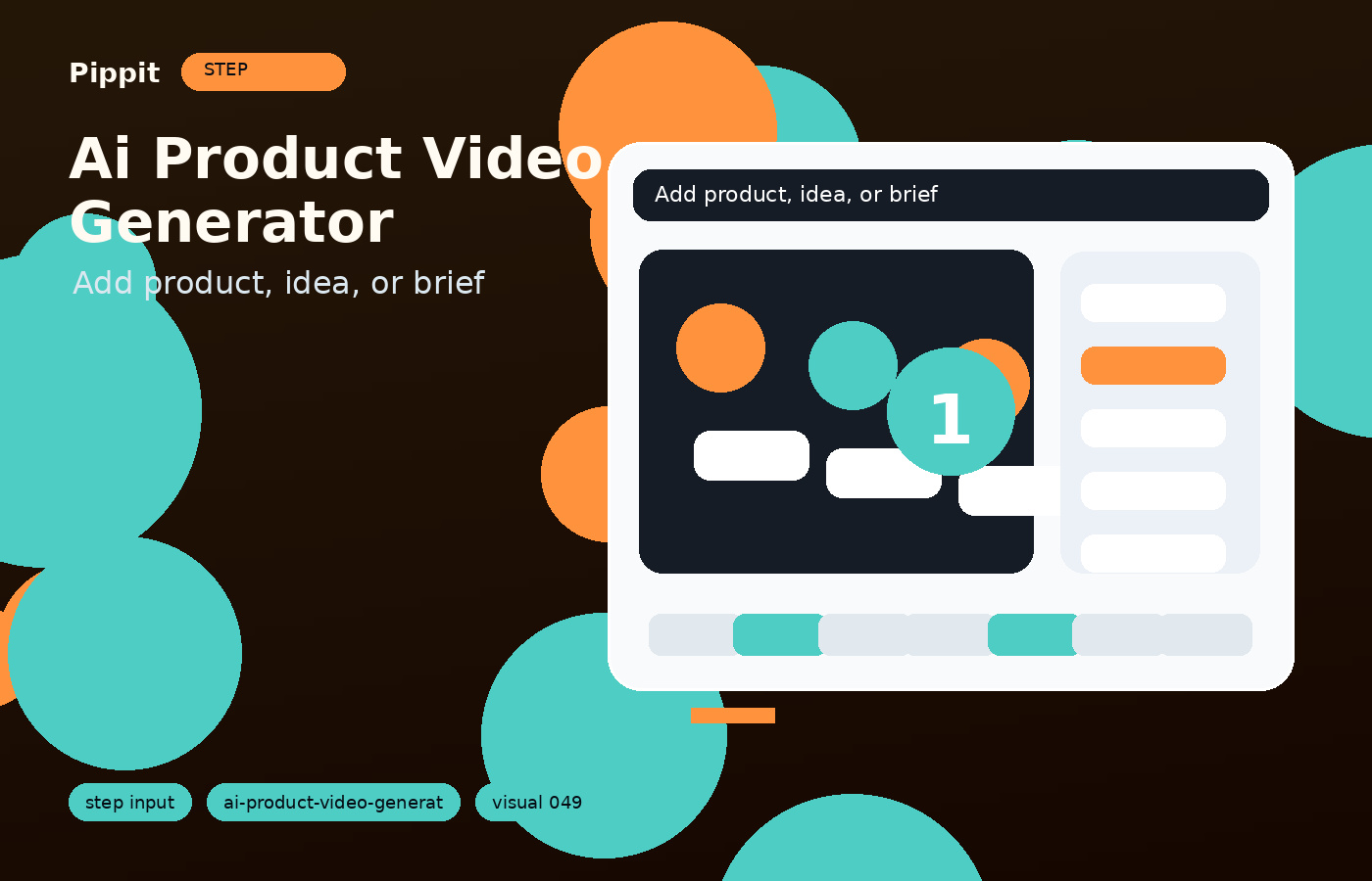ai product video generator input step in Pippit