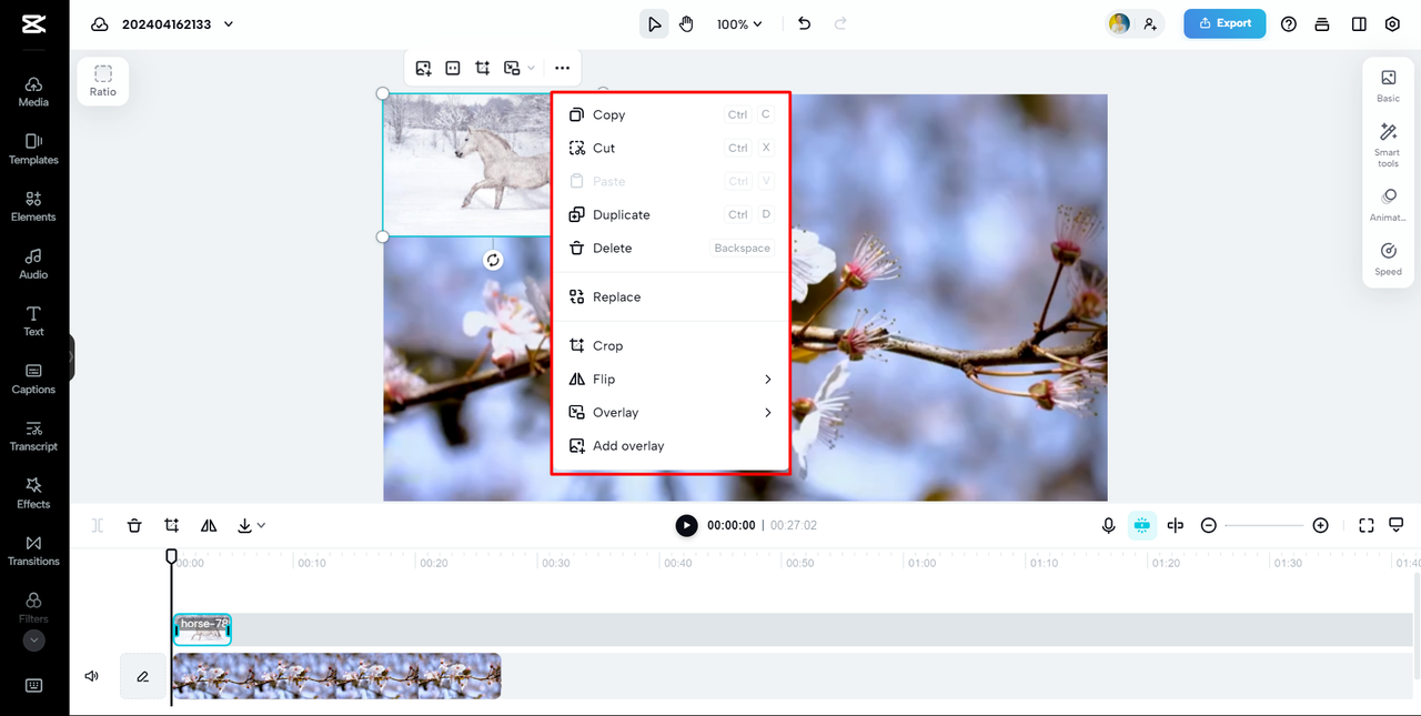 Edit the overlay