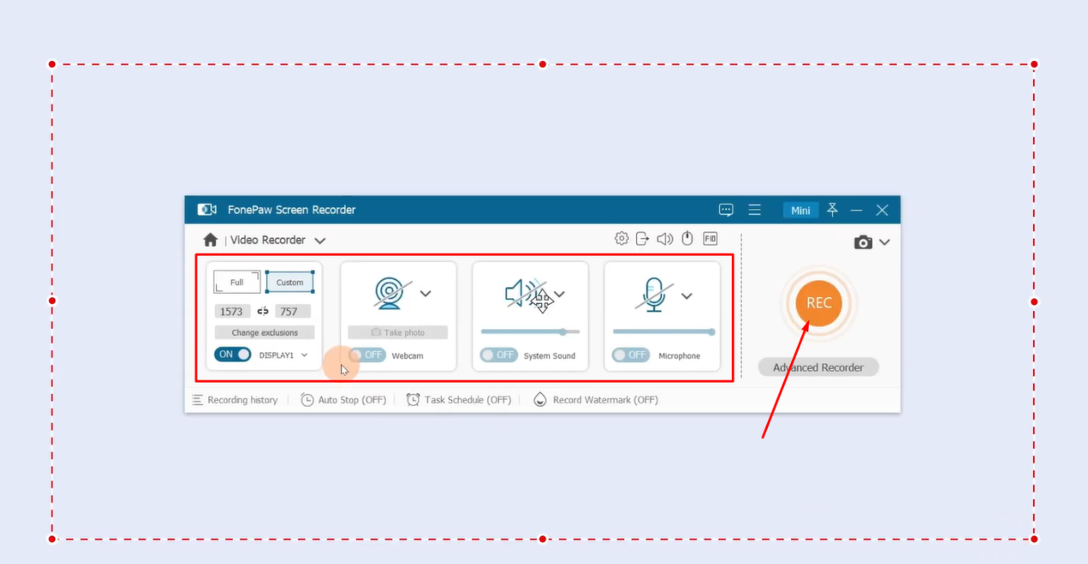 Anpassa inställningen i FonePaw Recorder