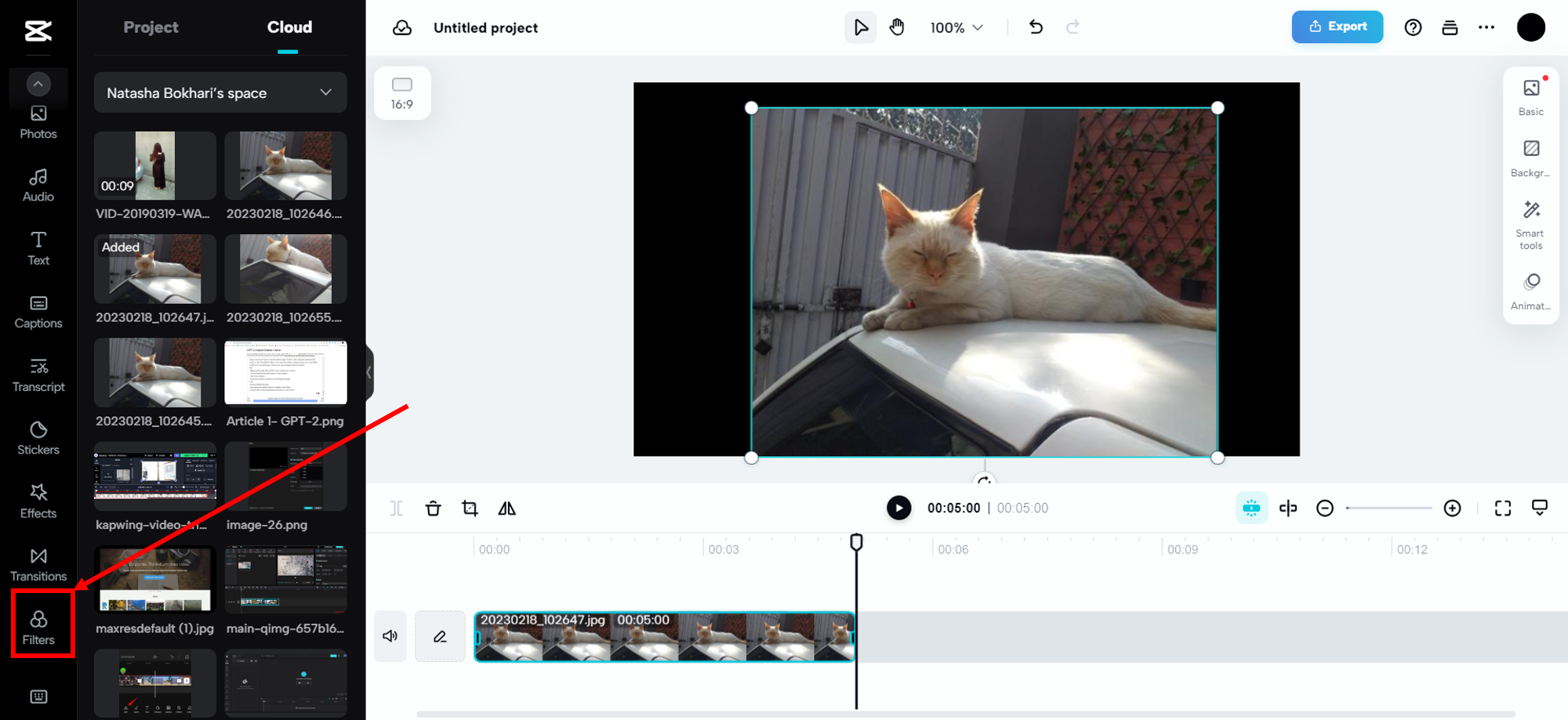 Add video filters