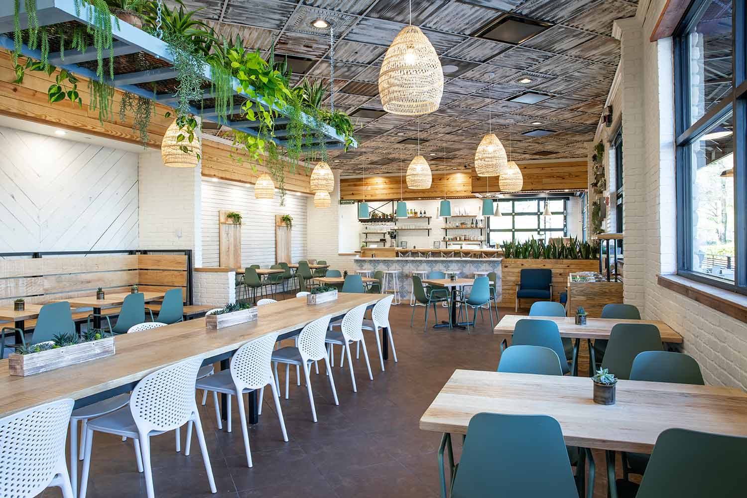 Simple restaurant interior design