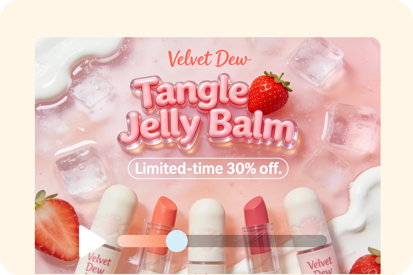 Animated text for marketing video