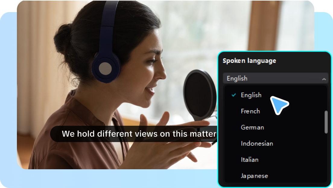 Traducción rápida de voz y subtítulos