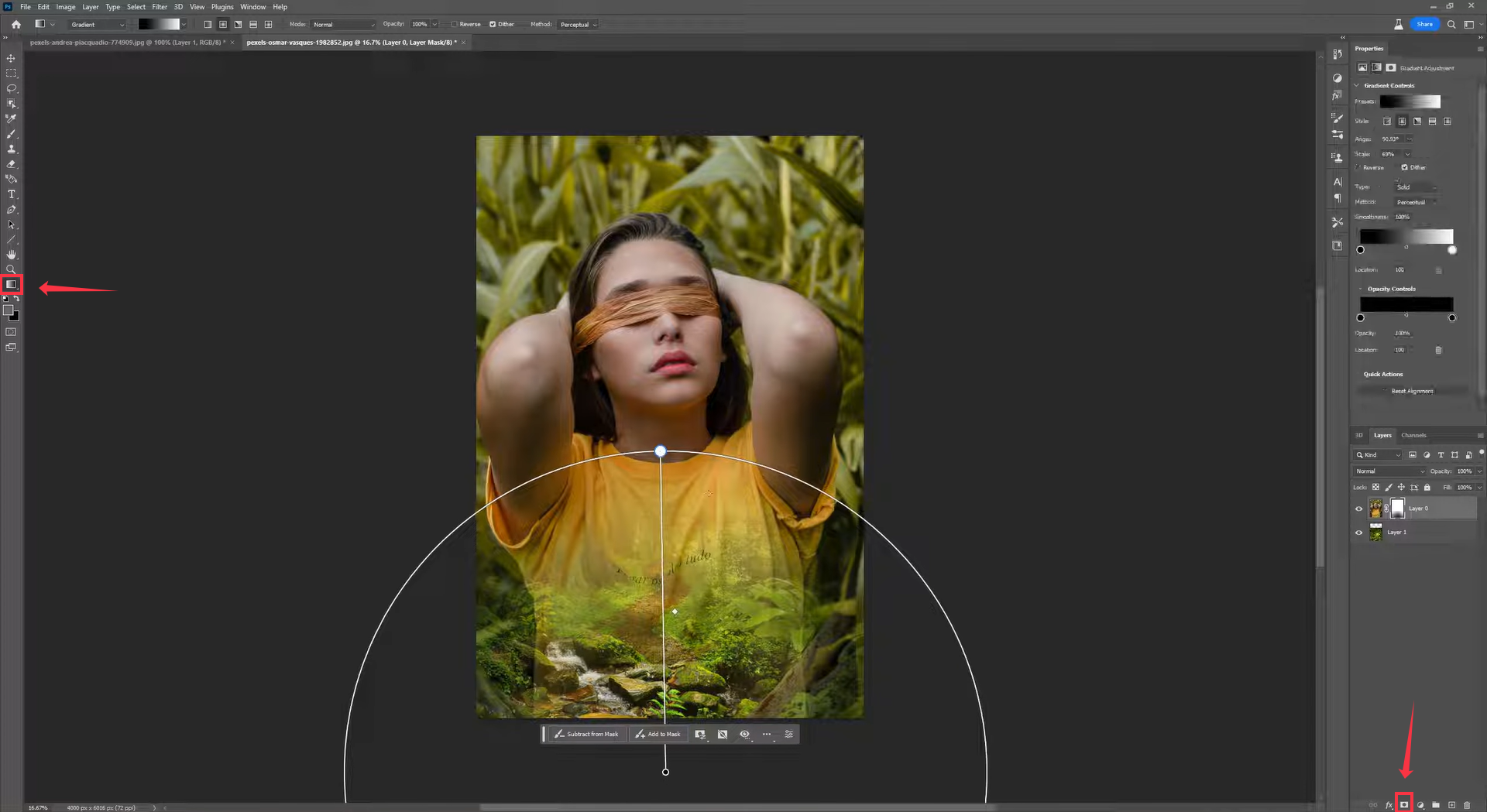 Image revealing how to add a picture to a picture in Photoshop on PC