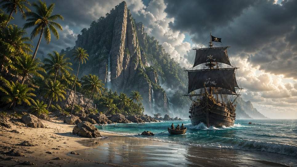 Pirate Ship Video Templates — Sunset Escape