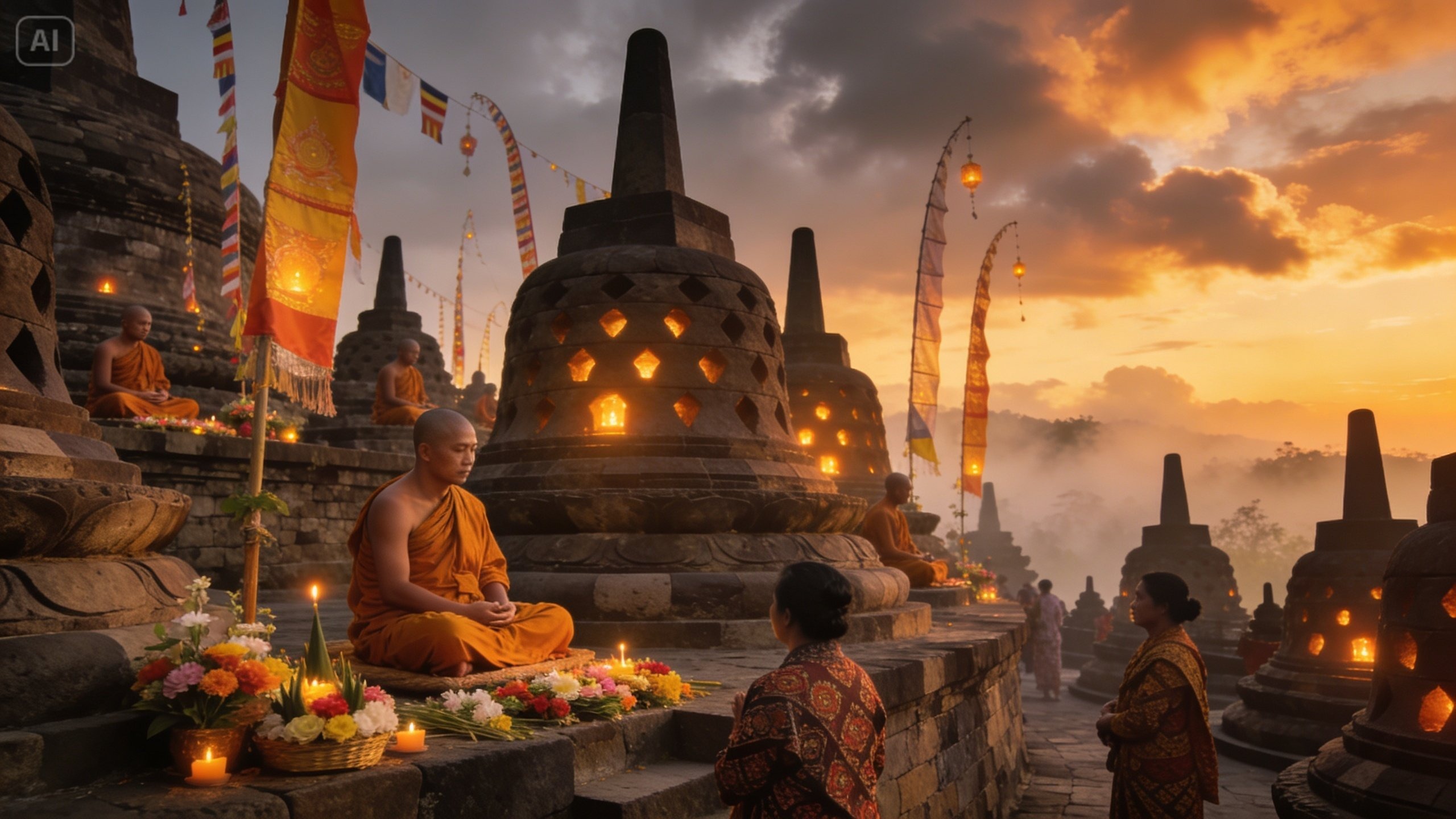 Beneficiul posterului Zilei Vesak