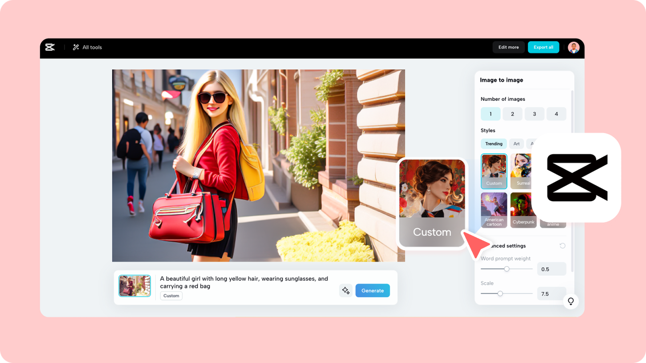 Create an Image with AI Using CapCut