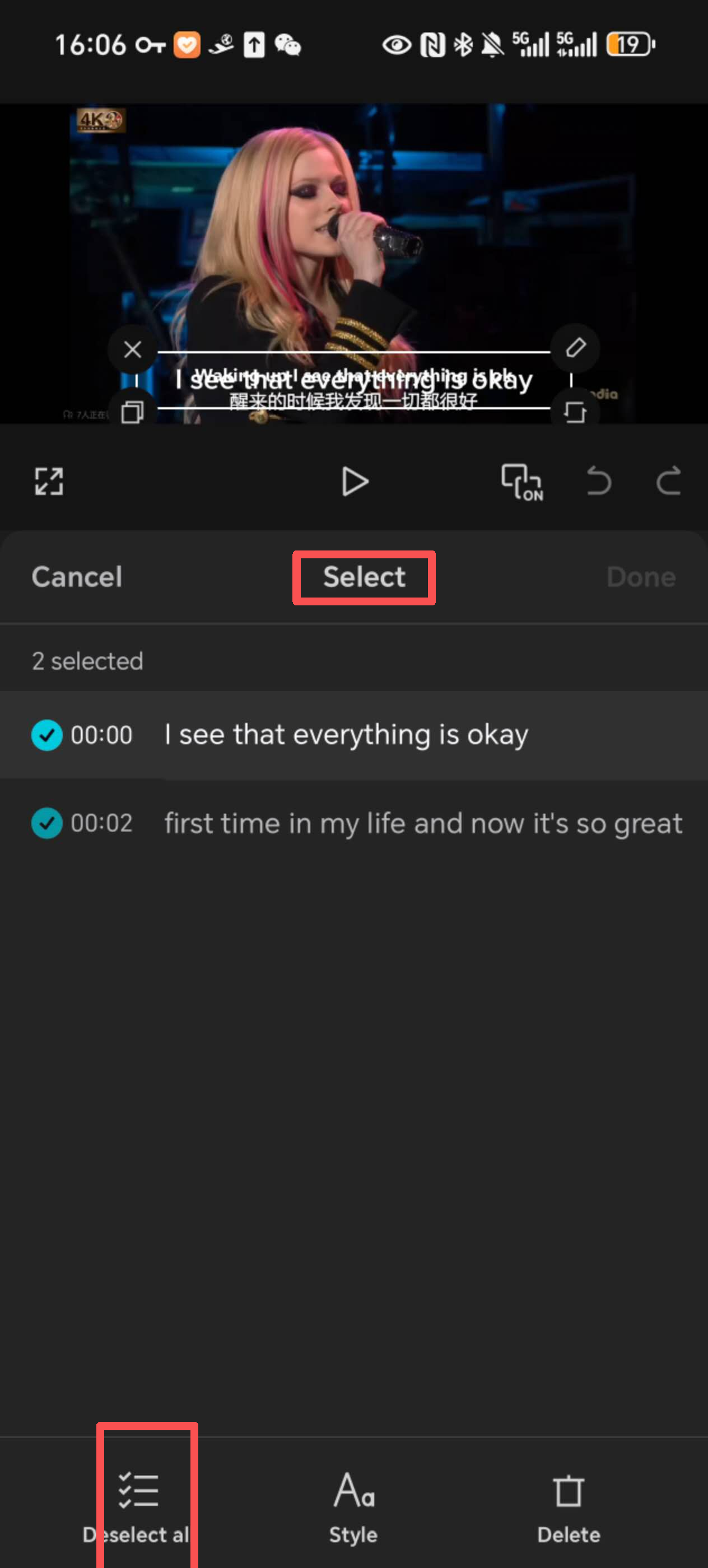 Vybrat titulky pro úpravy