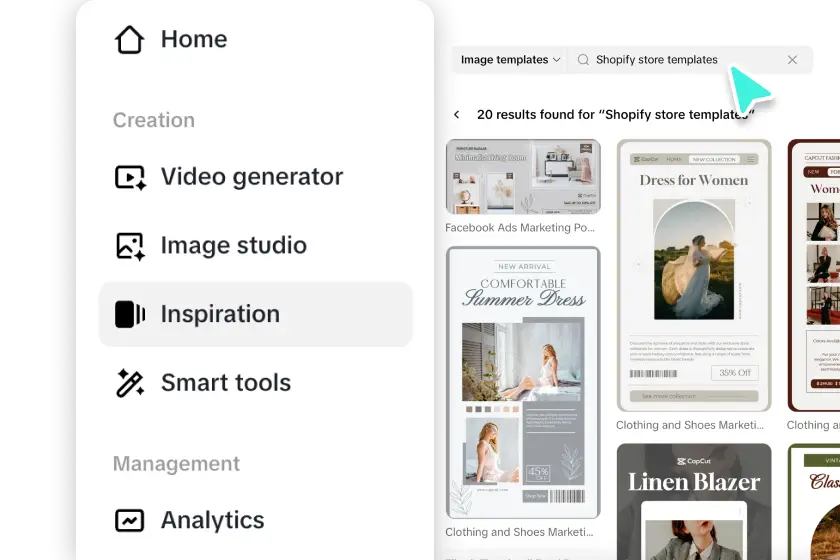 Browse and select your template