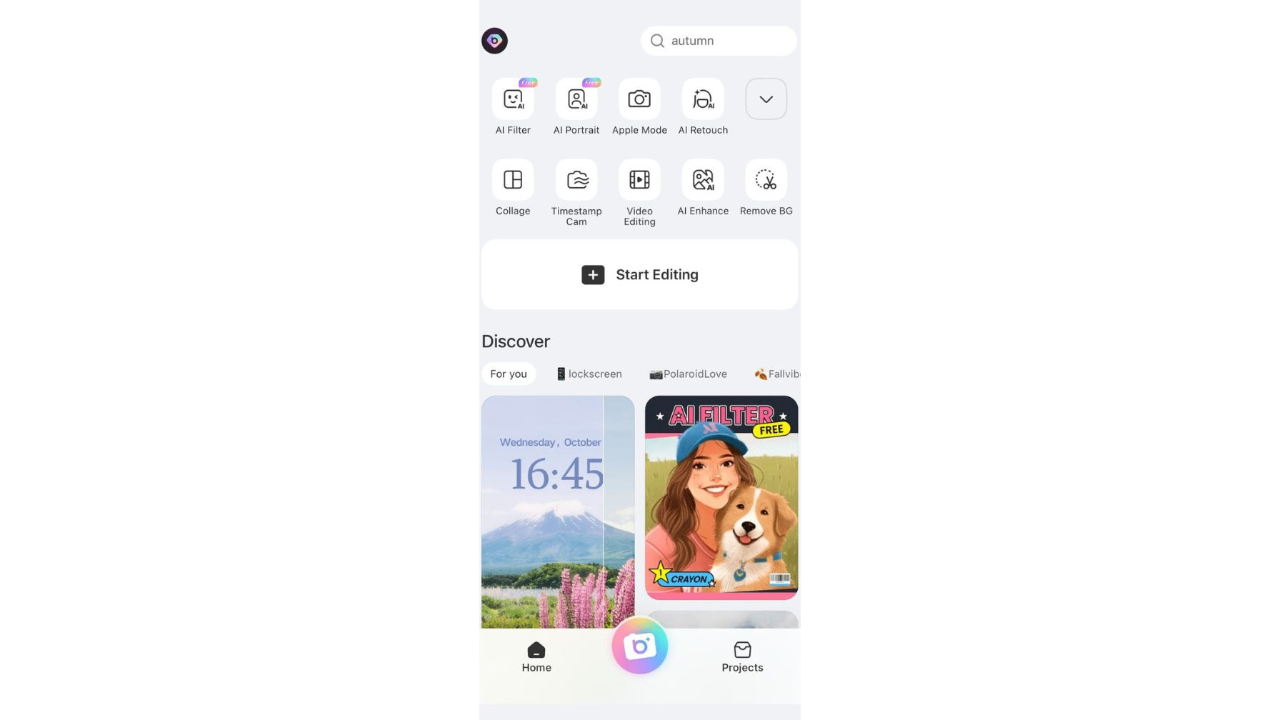 BeautyPlus képszerkesztő alkalmazás iPhone-ra