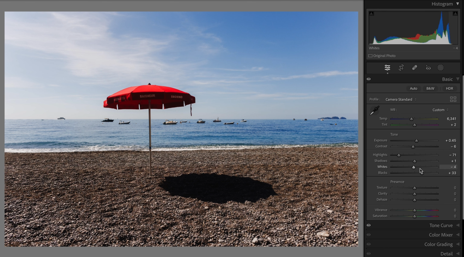 Adobe Lightroom interface