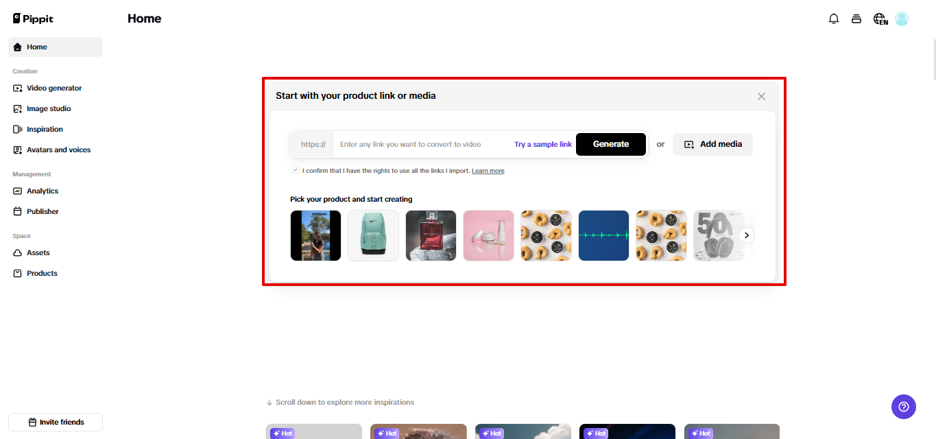 Pippit video generator