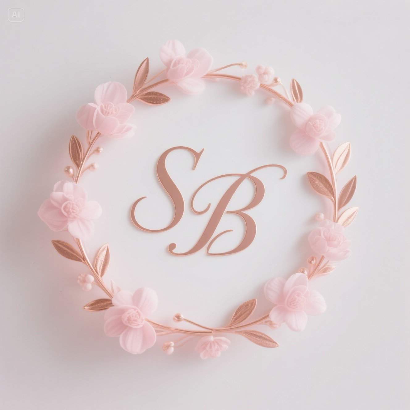 Feminine monogram for a beauty business