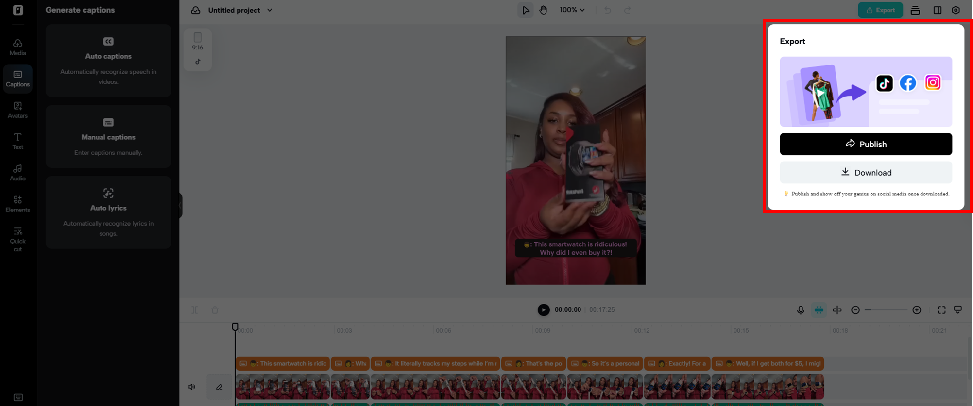 Export your video