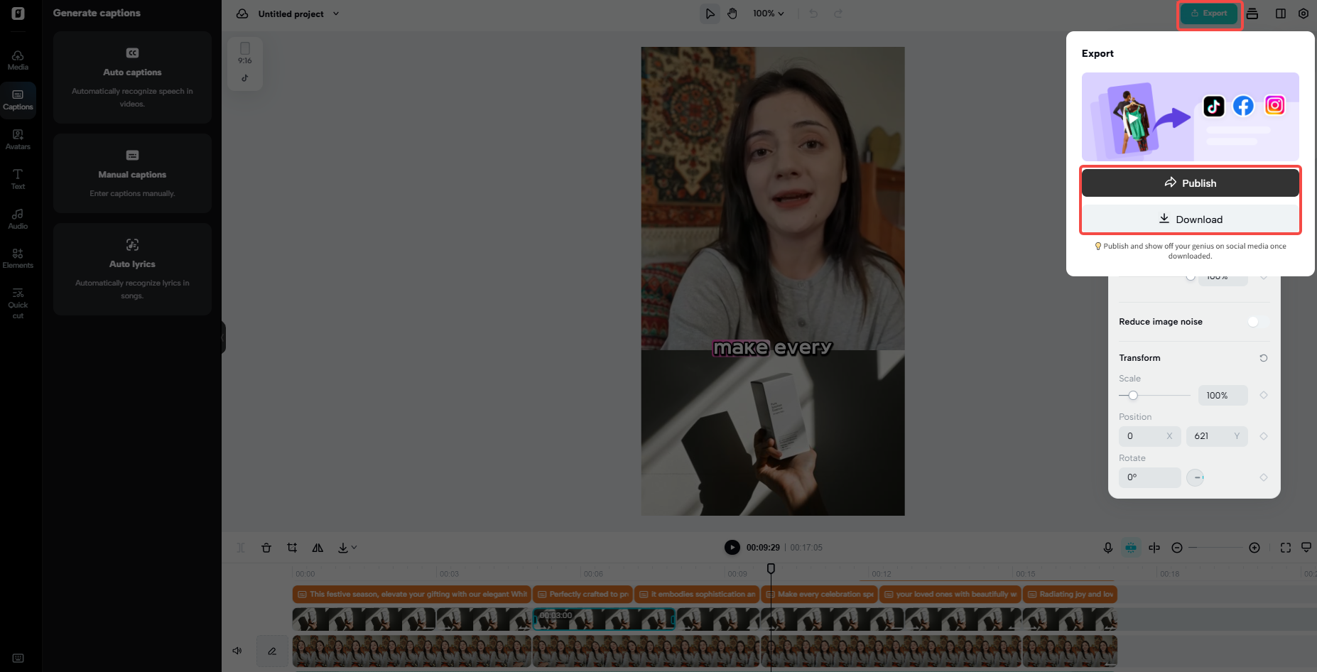 Export your video